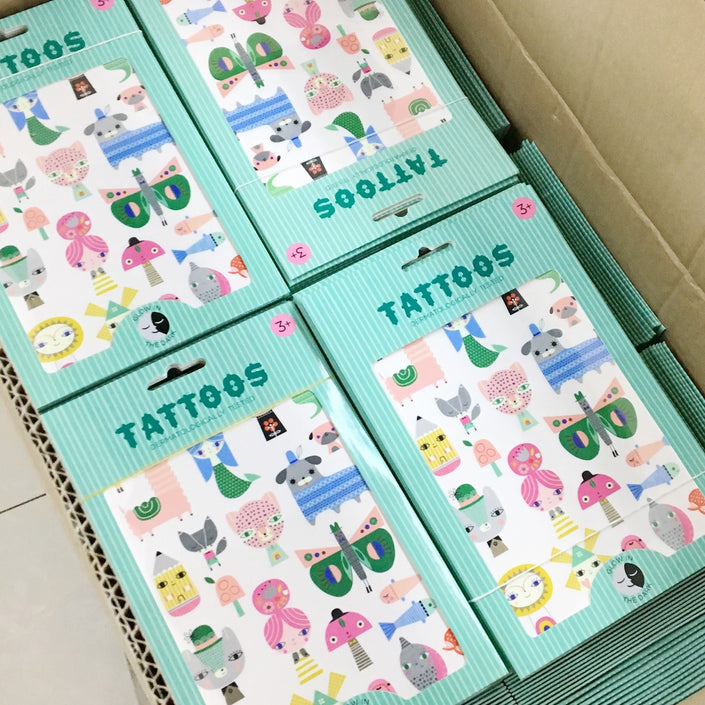 Petit Monkey glow in the dark tattoos Leopard