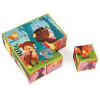 JANOD block puzzle forest animals 2 yrs+ / 9 pcs