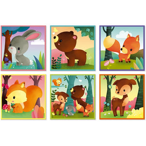 JANOD block puzzle forest animals 2 yrs+ / 9 pcs