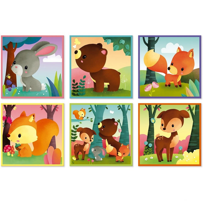 JANOD block puzzle forest animals 2 yrs+ / 9 pcs