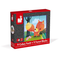 JANOD block puzzle forest animals 2 yrs+ / 9 pcs