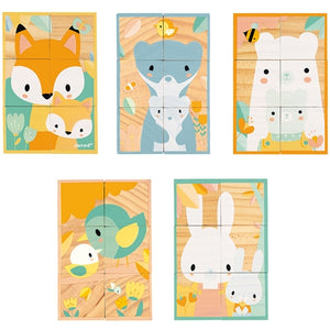 JANOD block puzzle Animals 12 months+ / 6 pcs