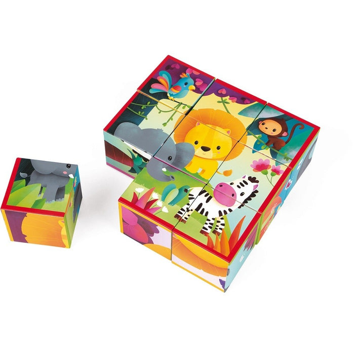 JANOD block puzzle jungle animals 2 yrs+ / 9 pcs
