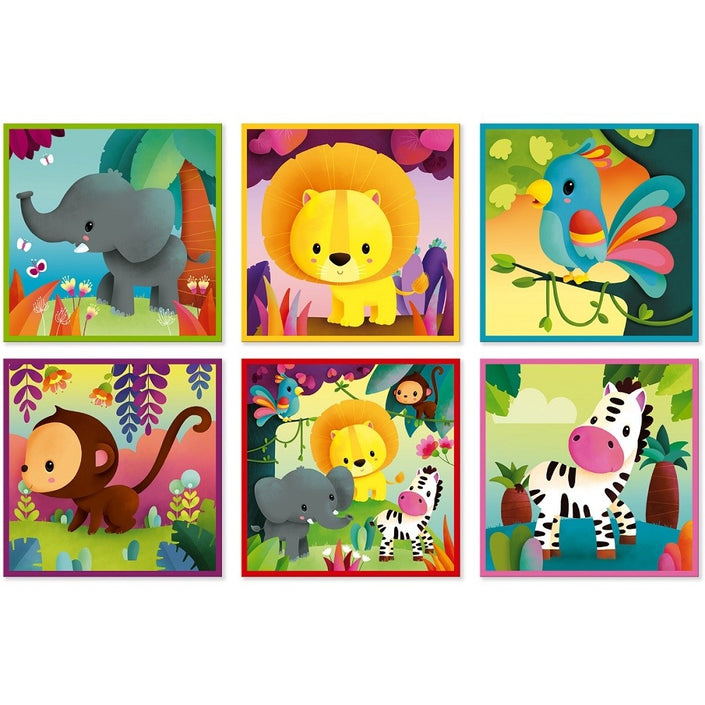 JANOD block puzzle jungle animals 2 yrs+ / 9 pcs