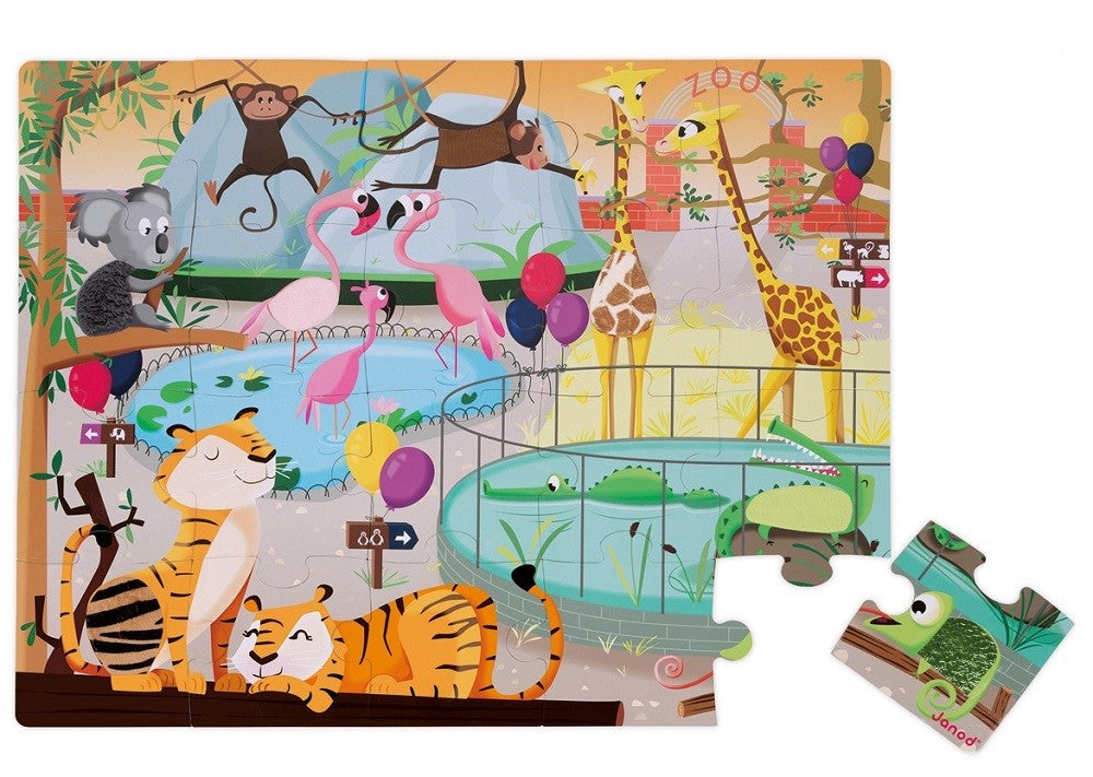 Buy JANOD tactile puzzle zoo 3 yrs+ / 20 pcs