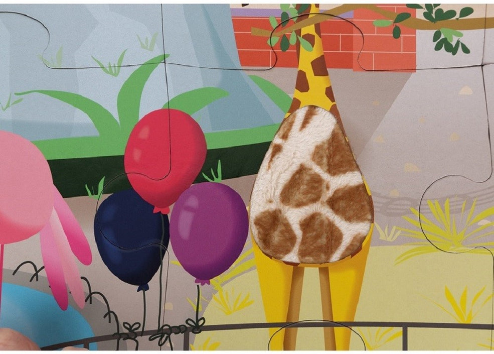 JANOD tactile puzzle zoo 3 yrs+ / 20 pcs