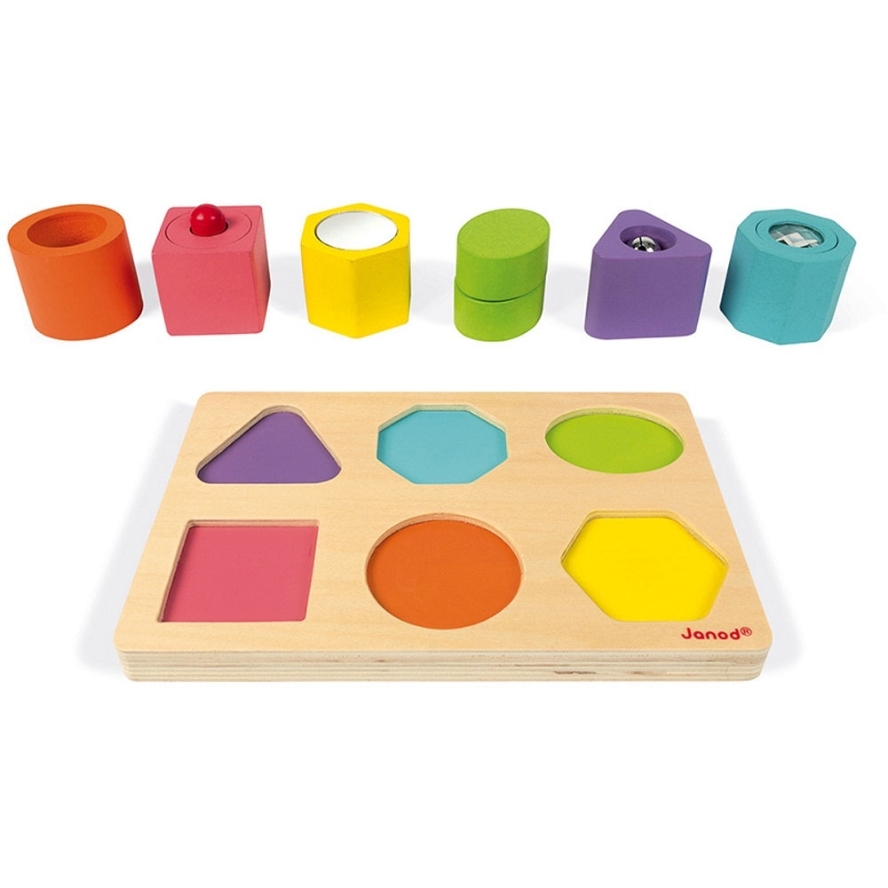 JANOD wood shape + sound puzzle 12 months + 115332