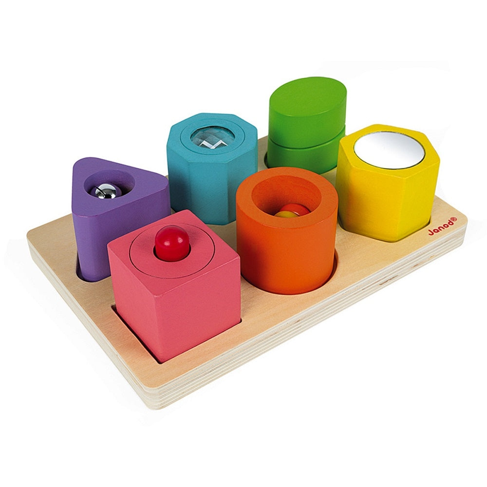 JANOD wood shape + sound puzzle 12 months +
