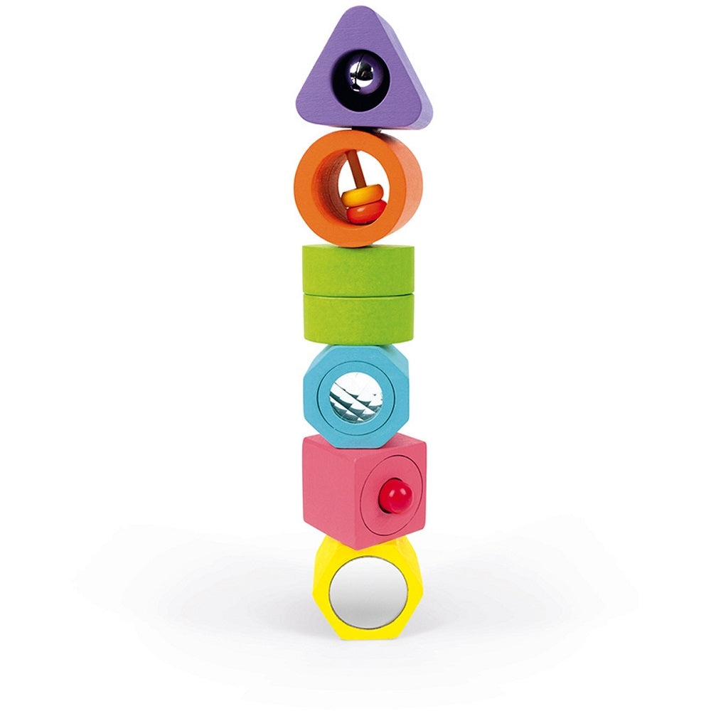 JANOD wood shape + sound puzzle 12 months + hout