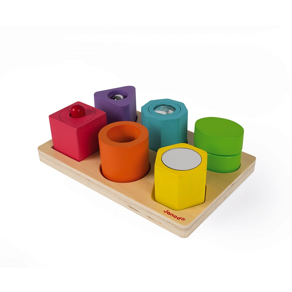JANOD wood shape + sound puzzle 12 months +