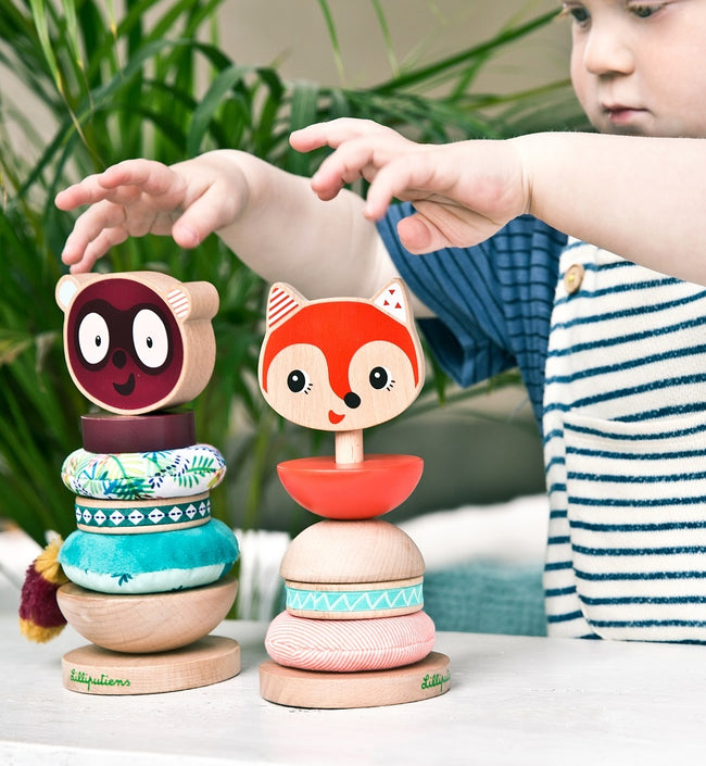 Lilliputiens stacking tower fox Alice 9 months+