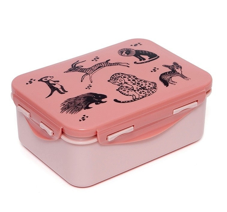 Petit Monkey lunch box Black animals
