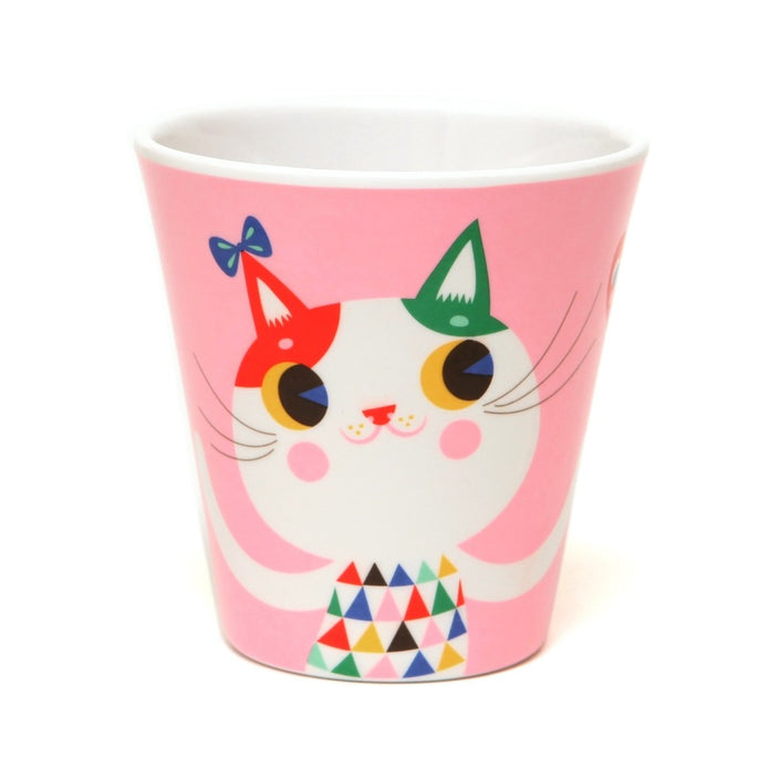 Petit Monkey melamine cup cats pink