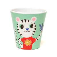 Petit Monkey melamine cup lion and tiger coin