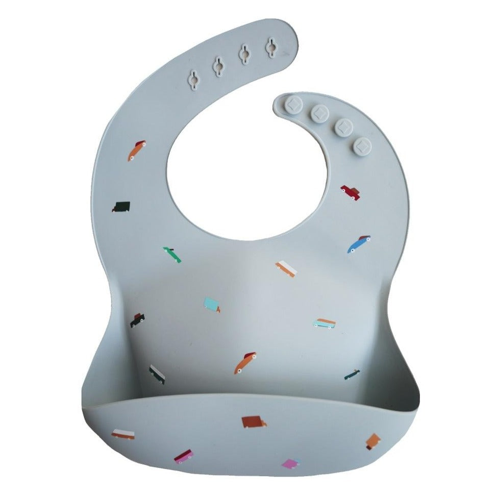 Mushie silicone bib Retro cars
