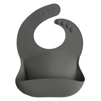 Mushie silicone bib Silver Sage