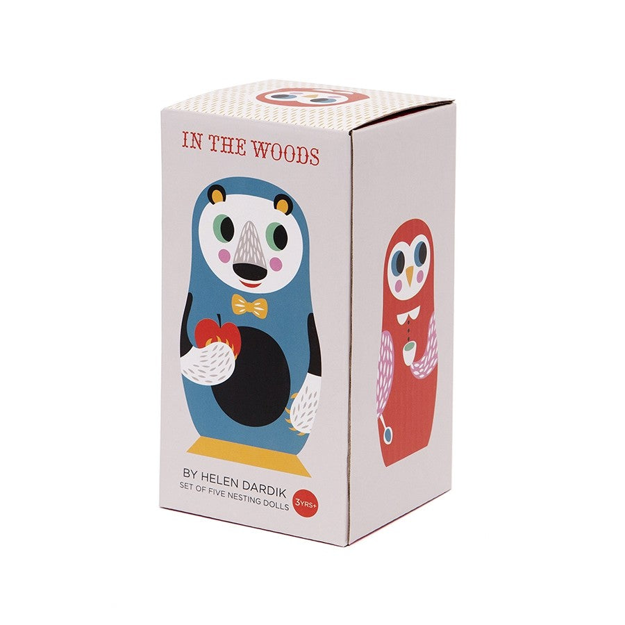 Petit Monkey nesting dolls in the woods