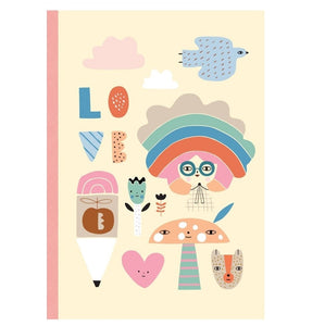 Petit Monkey notebook Rainbow Girl