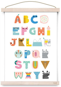 Petit Monkey alphabet poster Suzy's ABC 29.7 x 42 cm