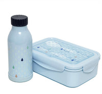 Petit Monkey thermos flask stainless steel drops blue