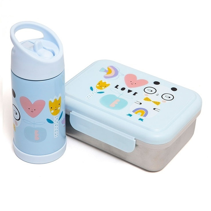 Petit Monkey drinking bottle stainless steel panda love 8719244225279