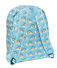 Petit Monkey children's backpack airplanes blue