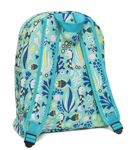 Petit Monkey children's backpack under the sea green