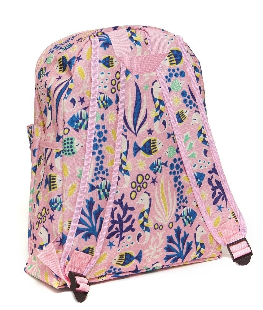 Buy Petit Monkey children's backpack under the sea pink