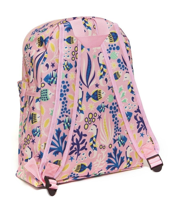 Petit Monkey children's backpack under the sea pink