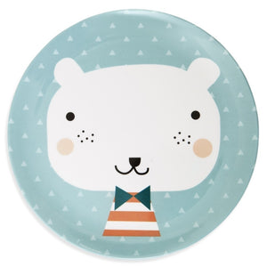 Petit Monkey melamine plate bear triangles