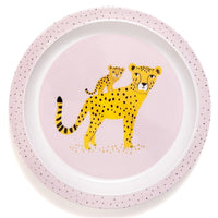 Petit Monkey melamine plate leopard orchid edge
