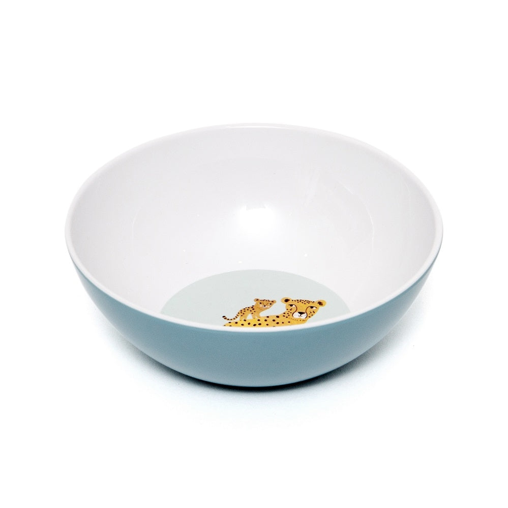 Petit Monkey melamine bowl leopard aqua