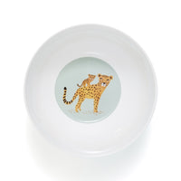 Petit Monkey melamine bowl leopard aqua