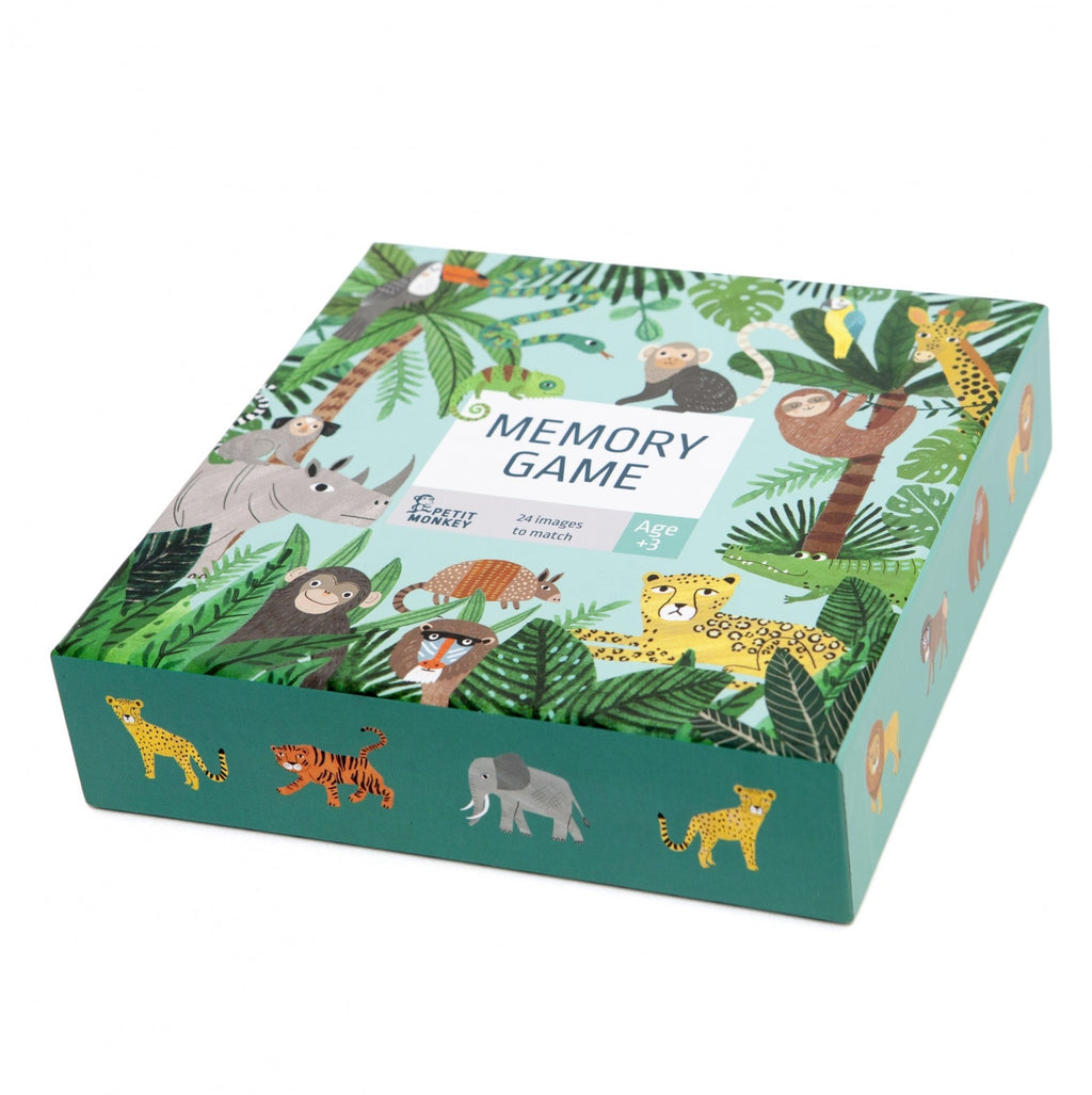Petit Monkey Memo Game Jungle animals 48 pcs / 3yrs+ stevig karton