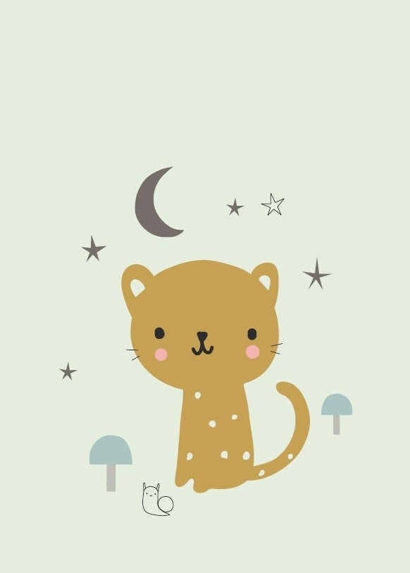 Buy Petit Monkey poster Leopard mint 29.7 x 42 cm
