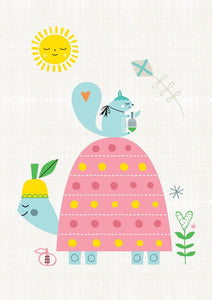 Petit Monkey slow poke poster 29.7 x 42 cm