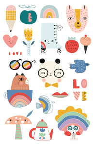 Petit Monkey tattoos Panda love