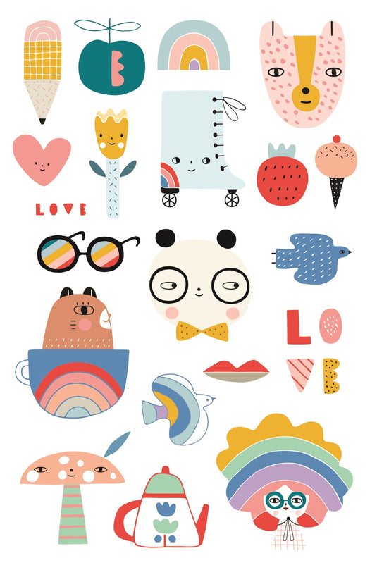 Petit Monkey tattoos Panda love