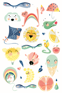 Petit Monkey tattoos Shiny lion glow in the dark