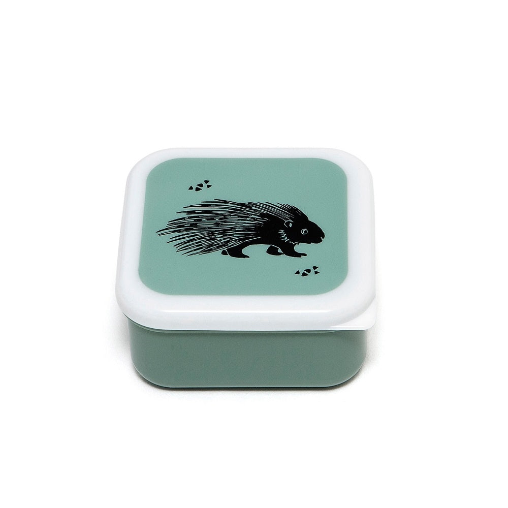 Petit Monkey snack box set Black animals sage 12 x 12 cm LB29-R