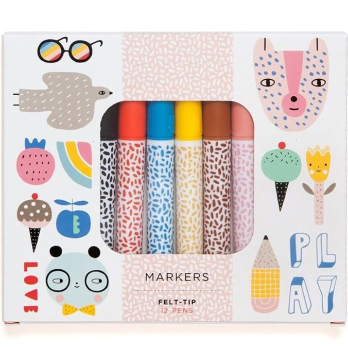 Petit Monkey felt-tip pens 12 pcs 6yrs+