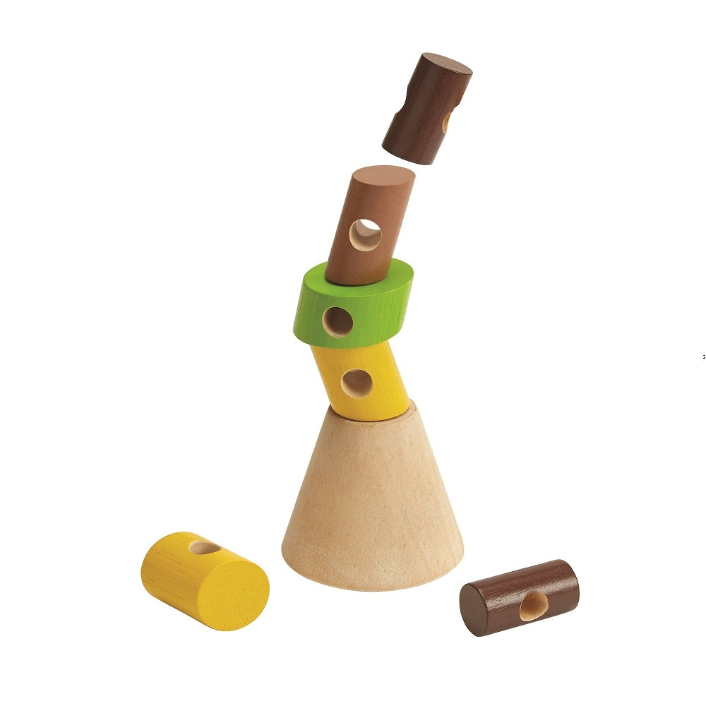 Plan Toys stacking and threading game 3 yrs+