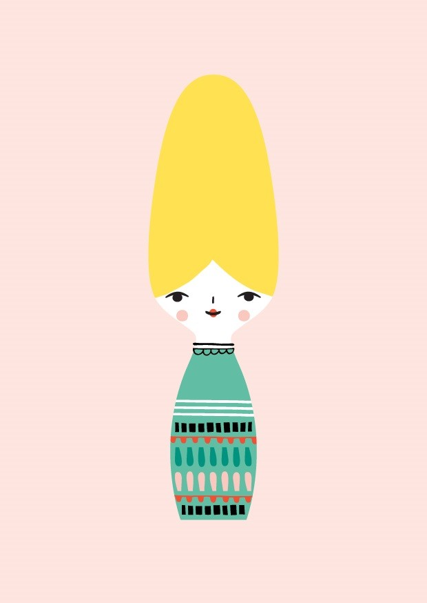 Petit Monkey postcard Miss Beehive