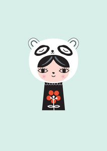 Petit Monkey postcard Miss Panda