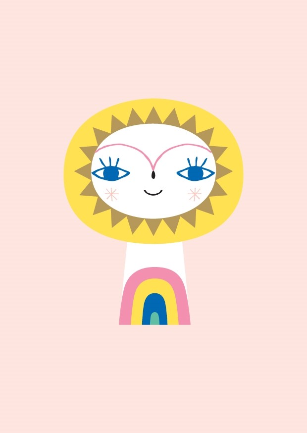 Petit Monkey postcard Mr Sun