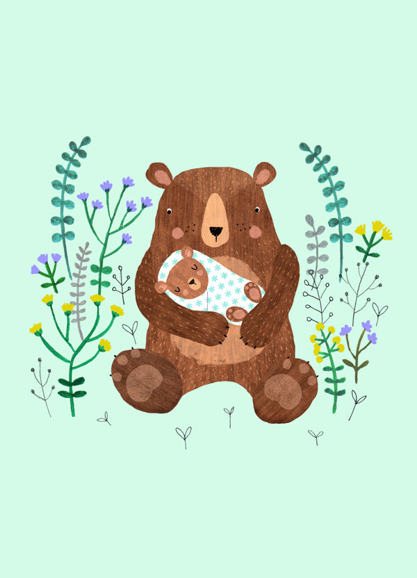 Petit Monkey postcard Baby bear