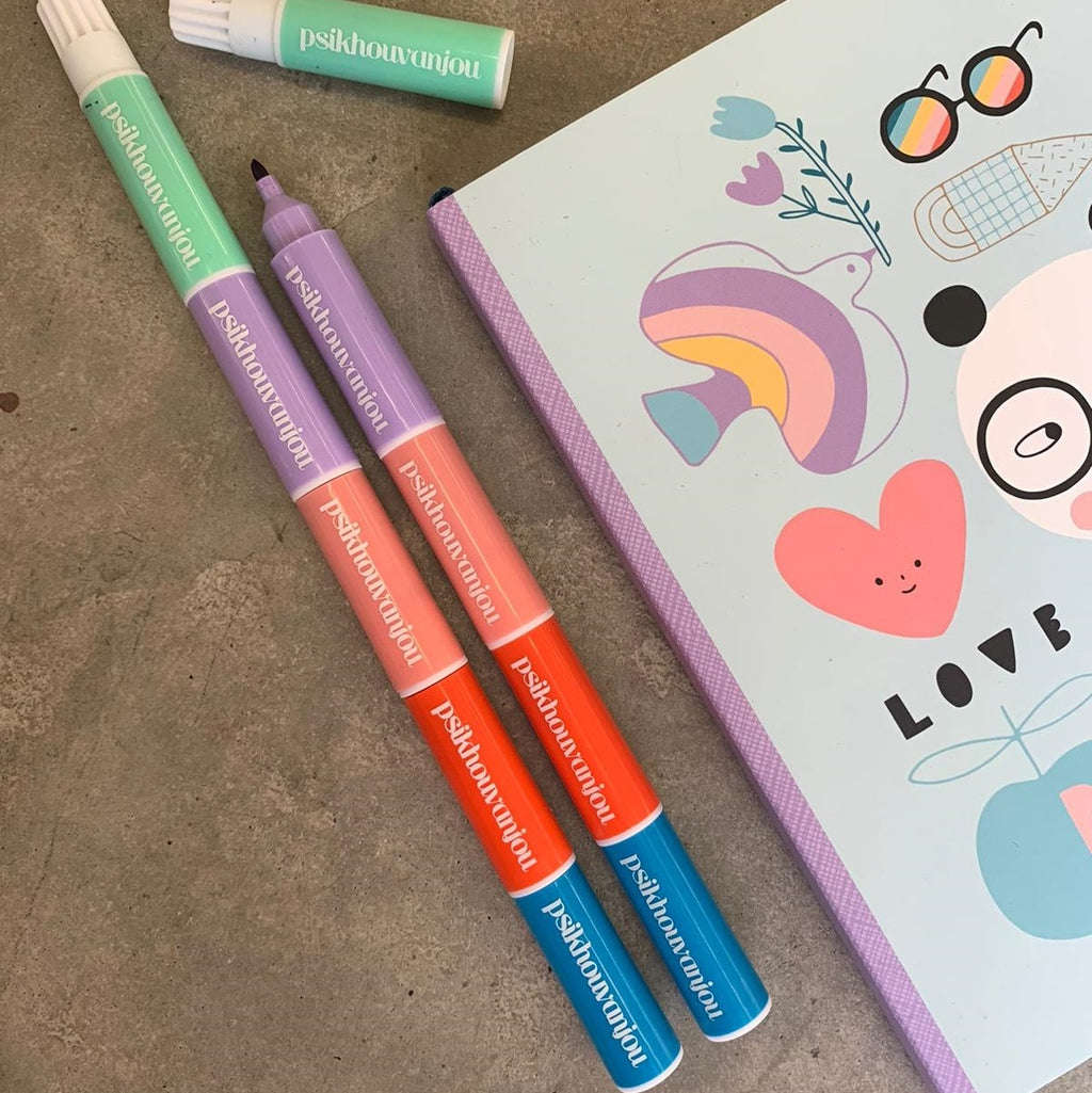 Rainbow felt tip pen
