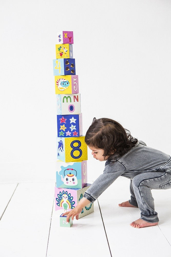 Petit Monkey stacking tower 1 yr +