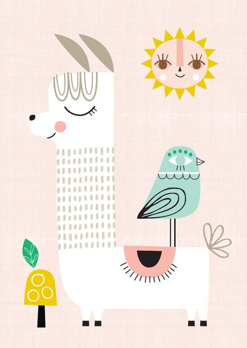 Petit Monkey poster Sunshine Lama 29.7 x 42 cm