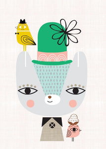 Petit Monkey poster Thierry the bear 29.7 x 42 cm